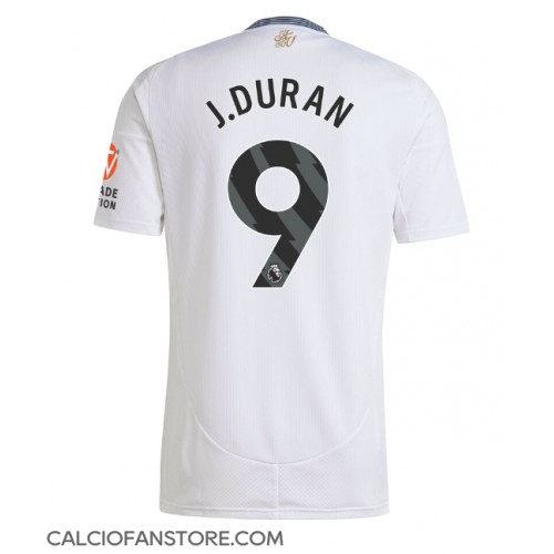 Maglia Calcio Aston Villa Jhon Duran #9 Seconda Divisa 2024-25 Manica Corta
